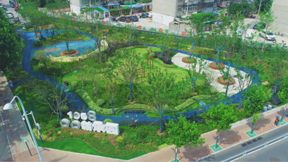 江南体育官方APP下载合肥蜀山：拆墙见绿打造身边的“口袋游园”(图1)
