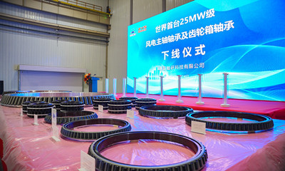 江南体育世界之最！全球首台25兆瓦级风电主轴轴承及齿轮箱轴承在洛下线(图1)